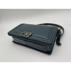Chanel Shoulder Bag Boy CC Logo Leather with Shield Chain — view 7