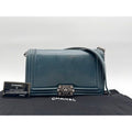 Chanel Shoulder Bag Boy CC Logo Leather with Shield Chain