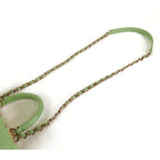 Chanel Top Handle Flap Bag Sage Green Gold Leather 2-Way — view 4