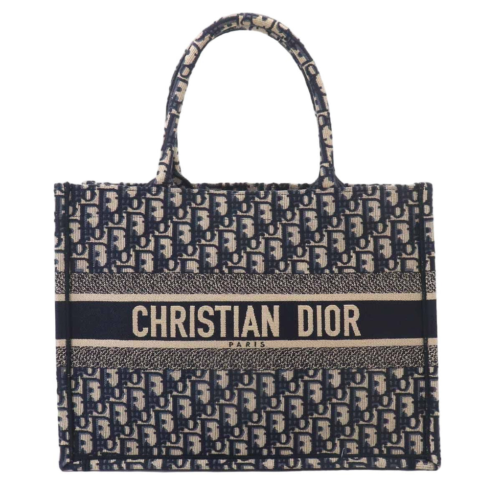 Dior Oblique Book Tote Canvas Navy