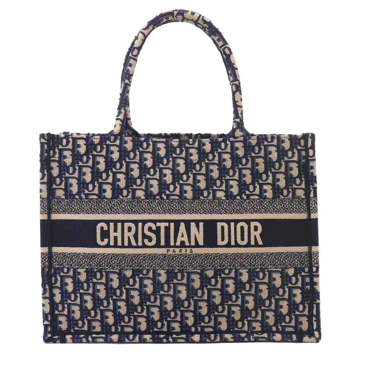 Dior Oblique Book Tote Canvas Navy