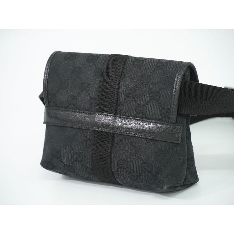 Gucci GG Canvas Waist Pouch Belt Bag Body Black — view 2
