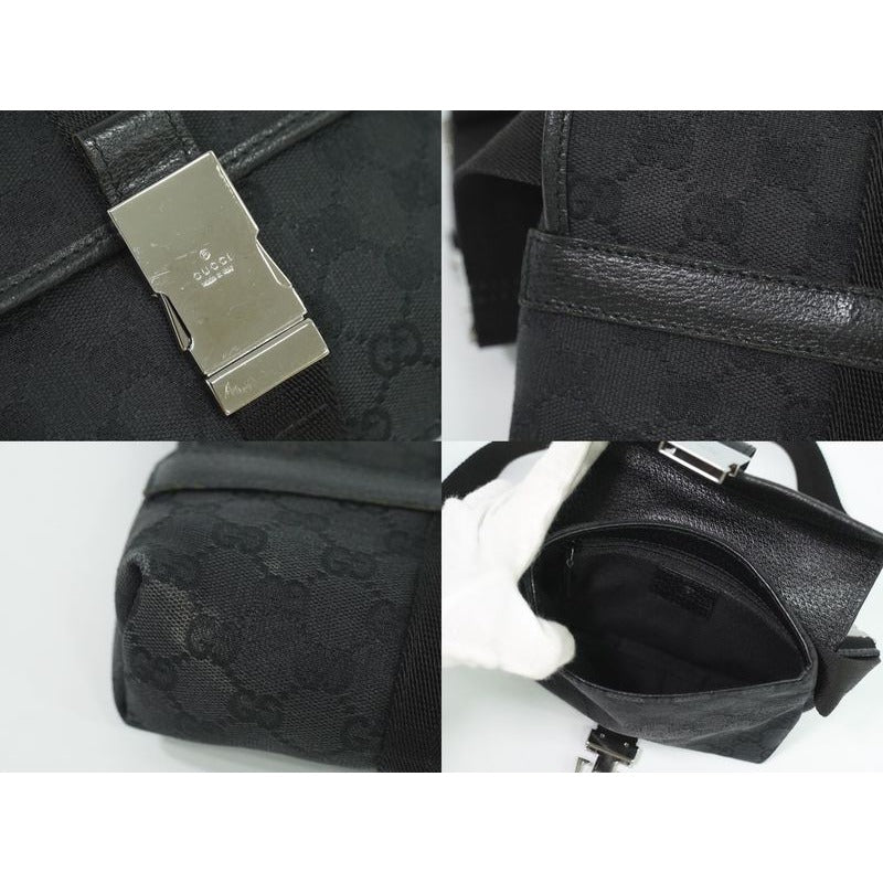 Gucci GG Canvas Waist Pouch Belt Bag Body Black — view 8