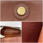 Celine Frame Shoulder Bag Brown Light Blue Leather — view 8