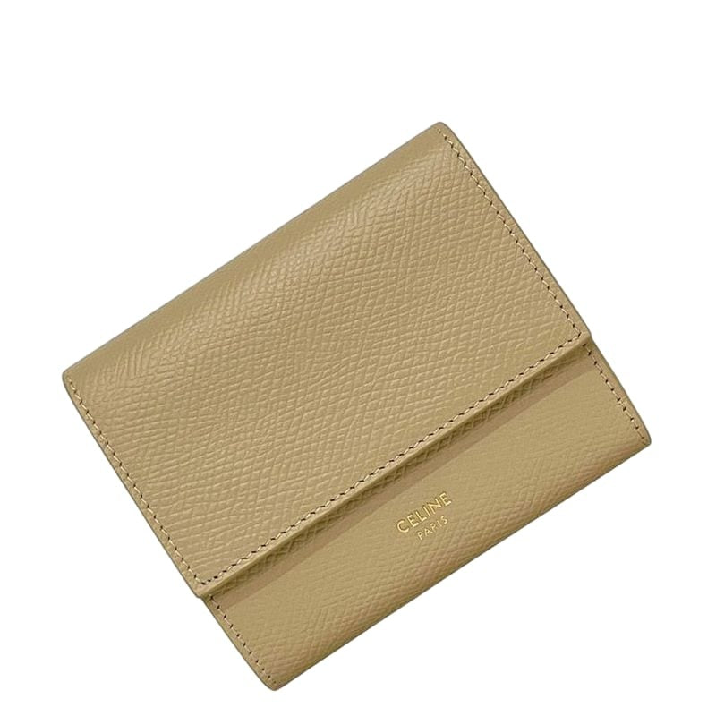 Celine Trifold Wallet Small Beige