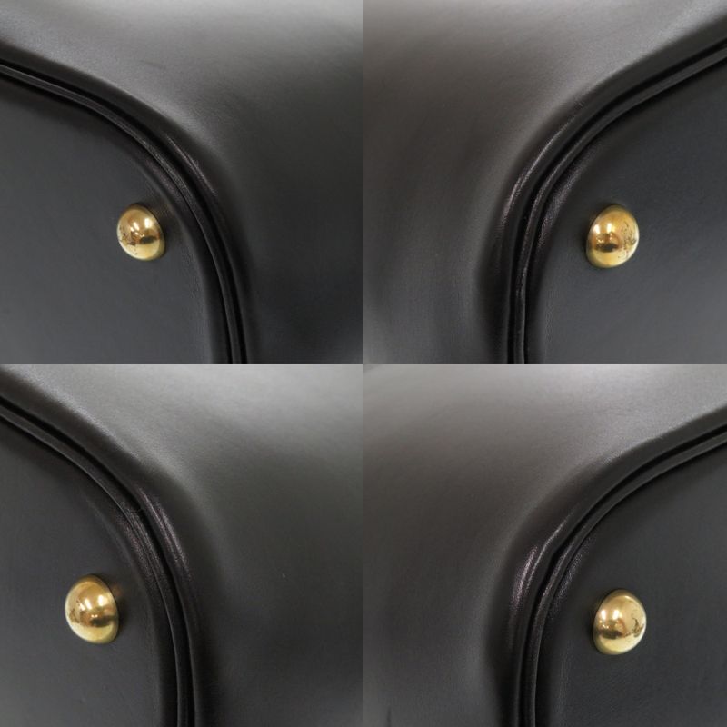 Hermes Bolide 35 Box Calf Black Gold Hardware Handbag 1657 — view 4