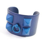 Hermes Collierd Chien Studded Bracelet Bangle Accessory Blue — view 2