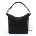 Gucci Suede 001 Leather Shoulder Bag Hand Black