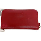Prada Round Zipper Long Wallet Red 1 M0506 Saffiano — view 7