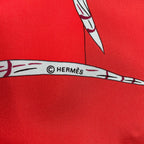 Hermes Scarf 100% Silk Carre 90 Magie Des Mains Charm of Handwork Red — view 9