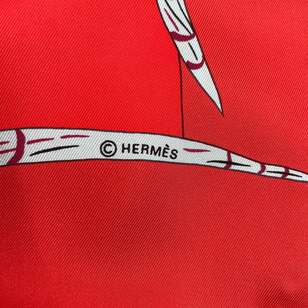 Hermes Scarf 100% Silk Carre 90 Magie Des Mains Charm of Handwork Red — view 9