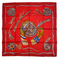 Hermes Scarf 100% Silk Carre 90 Magie Des Mains Charm of Handwork Red