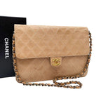 Chanel Lambskin Quilted Chain Shoulder Bag CC Logo