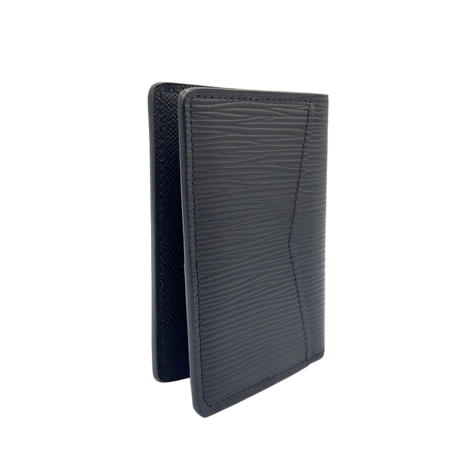 Louis Vuitton Organizer de Poche Epi Blue Marine Leather Black Card Case — view 2