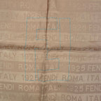 Fendi Scarf Silk Zucca Pattern FF Logo Brown — view 6