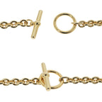 Hermes Medaille Quadrige GM Blanc Gold Hardware Pendant Necklace — view 8