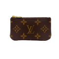 Louis Vuitton Pochette Cles Monogram Brown Coin Case Gold