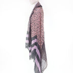 Louis Vuitton Cashmere Silk Logo Animal Border Pattern Large Shawl 182 — view 3