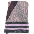 Louis Vuitton Cashmere Silk Logo Animal Border Pattern Large Shawl 182