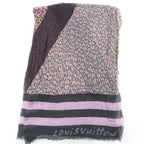 Louis Vuitton Cashmere Silk Logo Animal Border Pattern Large Shawl 182
