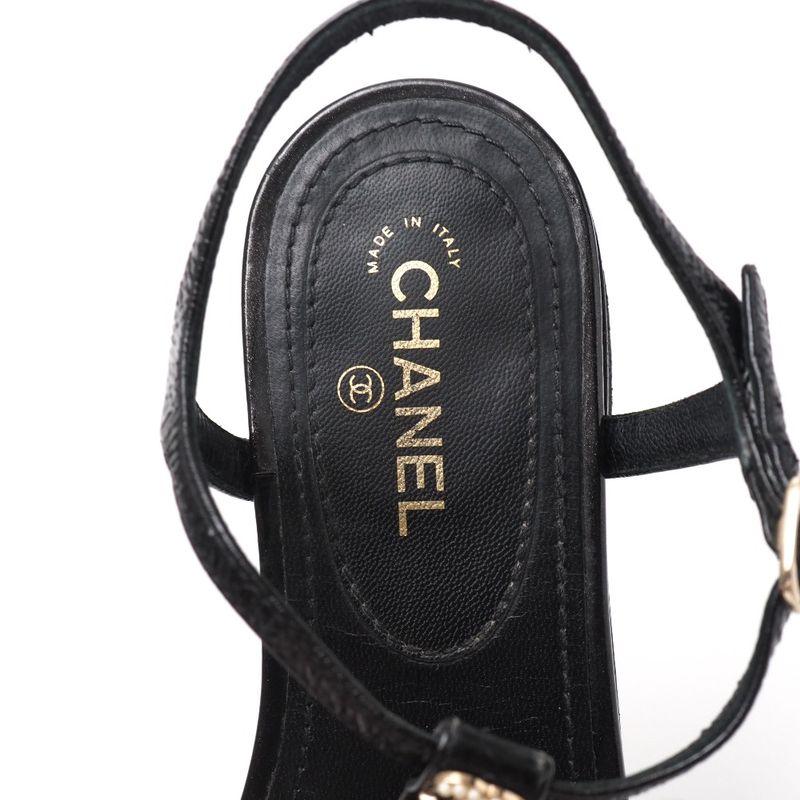 Chanel Sandals Size 35 C Thong Ankle Strap Shoes CC Coco Mark Imitation — view 9