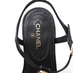 Chanel Sandals Size 35 C Thong Ankle Strap Shoes CC Coco Mark Imitation — view 9