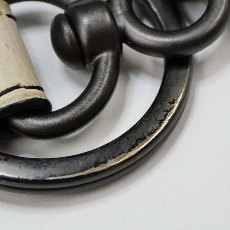 Bottega Veneta Key With Hook Ring Ivory Leather Holder Accessories — view 9