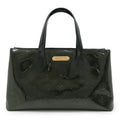 Louis Vuitton Monogram Vernis Wilshire PM Tote Enamel Calf Blue