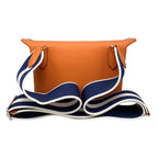 Hermes Shoulder Bag Vidpoche Stamped B H Logo Orange White Navy — view 2