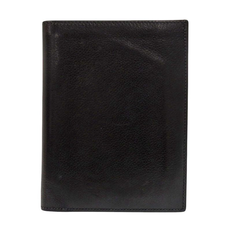 Hermes Vaubourg Grain Black Card Case 0684