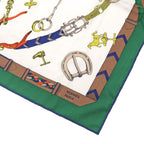Hermes Carre 140 Chevaux Dechaines Scarf Cashmere Silk — view 7