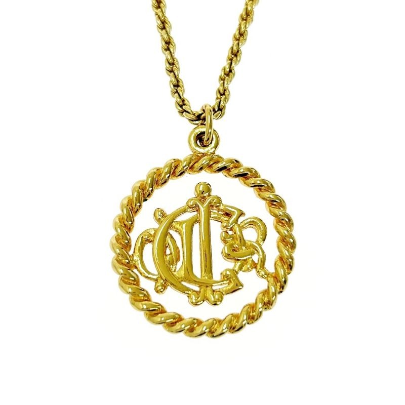 Christian Dior GP Emblem Necklace Gold — view 2