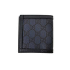 Gucci Wallet GG Supreme Black Leather Silver — view 2