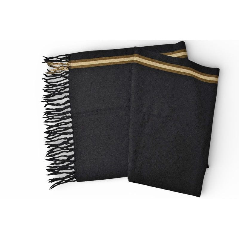 Gucci Scarf Winter 100% Wool GG Pattern Black Sherry Line — view 3