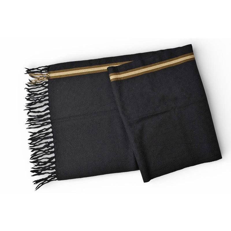 Gucci Scarf Winter 100% Wool GG Pattern Black Sherry Line — view 4