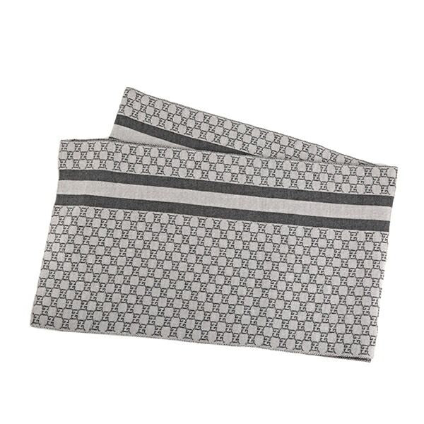 Gucci Scarf Stole Wool Light Gray Dark — view 2