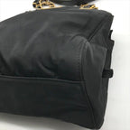 Prada Nylon Tessuto Chain Shoulder Bag Black — view 7