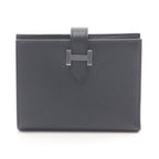 Hermes Bifold Wallet Bearn Compact Black Leather Calf