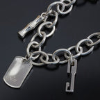 Gucci Multi Logo Motif Bracelet SV 925 Box B9856