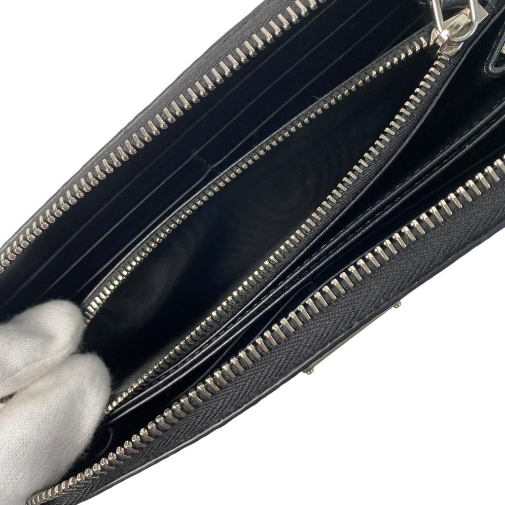 Prada Vitello Daino Leather Wallet Black — view 8