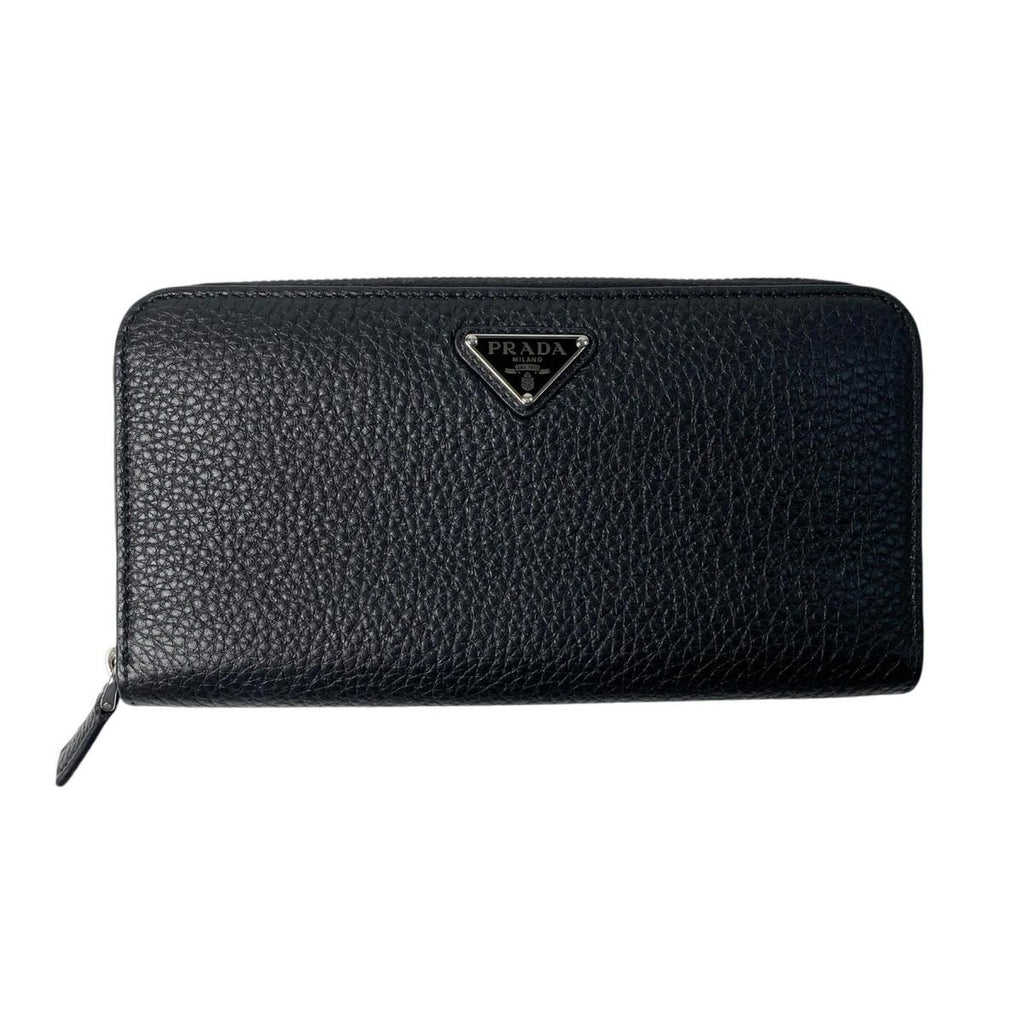 Prada Vitello Daino Leather Wallet Black