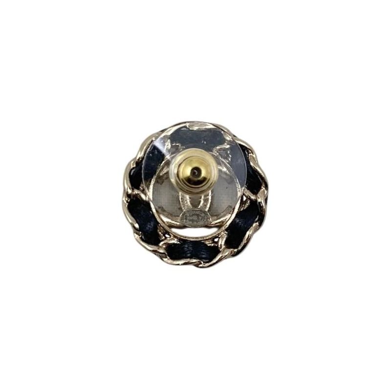 Chanel Coco Rhinestones Lambskin Metal Circle — view 4
