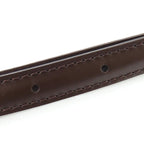 Louis Vuitton Shoulder Strap Leather Brown Adjustable Matte Silver Hardware — view 5