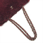 Chanel CC Logo Rabbit Chain Shoulder Bag Wine Red Gold Vintage — view 7