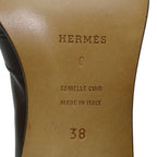 Hermes Mocha Size 24.5 Loafers — view 8