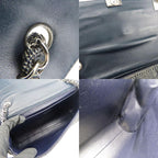 Chanel Shoulder Bag Chocobar Denim Navy Silver Hardware 7 th — view 7