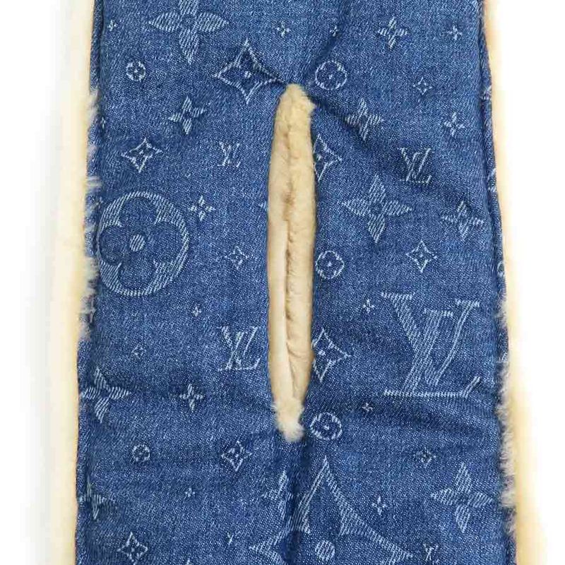Louis Vuitton Scarf Echarpe Shearling Denim — view 5