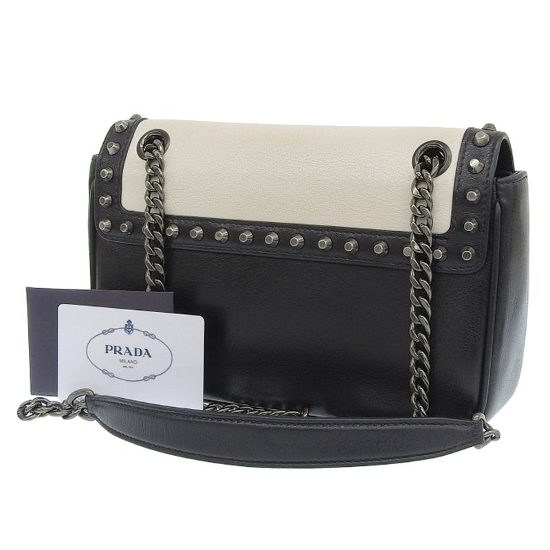 Prada Studded Chain Shoulder Bag — view 2