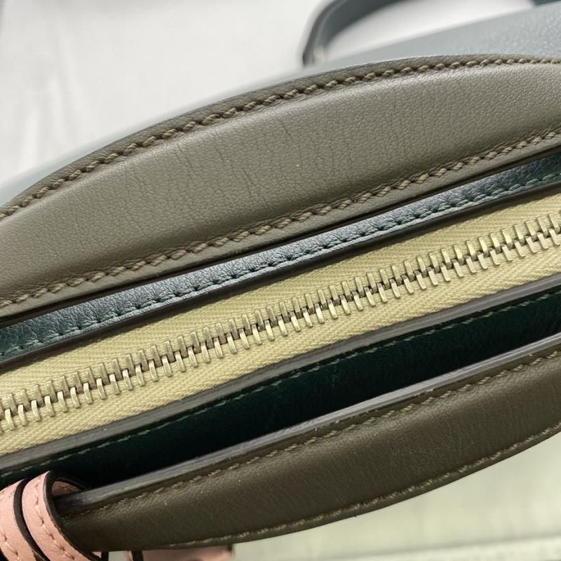 Fendi by the Way Medium 2-Way Handbag 8 Bl124 Leather Green Beige Multicolor — view 5