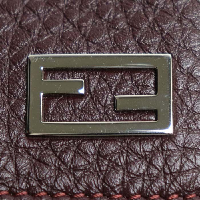 Fendi FF Logo Compact Wallet Trifold Bordeaux 7 M0280 — view 6